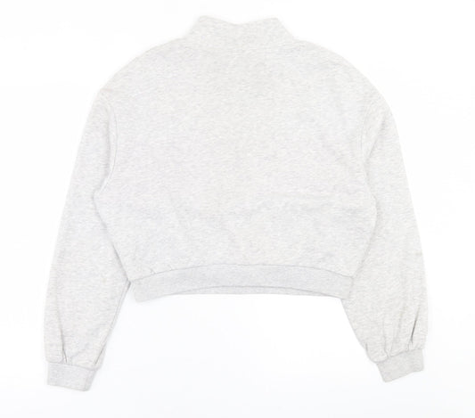H&M Womens Grey  Cotton Pullover Sweatshirt Size S  Zip - California