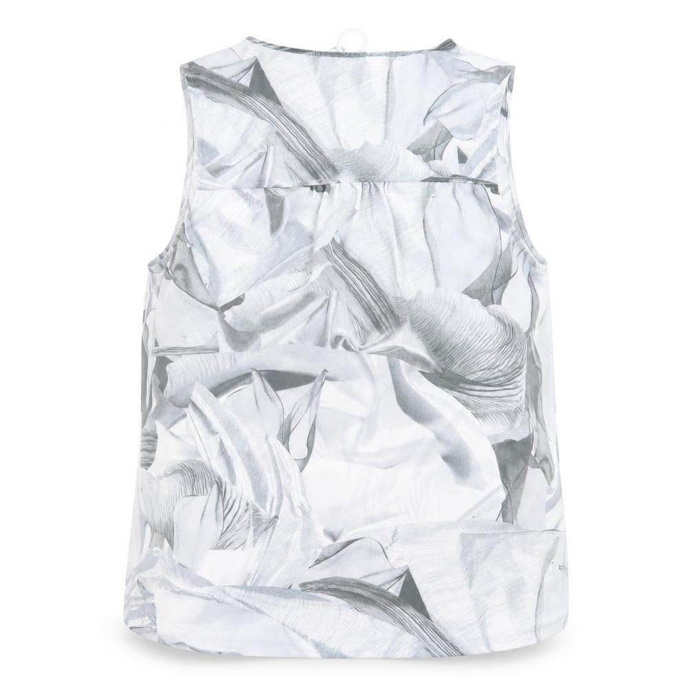 NEXT Womens Grey Geometric Polyester Basic Tank Size 12 V-Neck