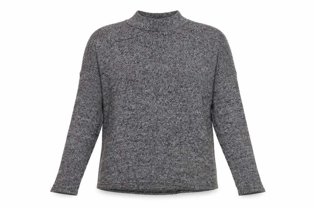 H&M Womens Grey Mock Neck  Polyester Pullover Jumper Size S