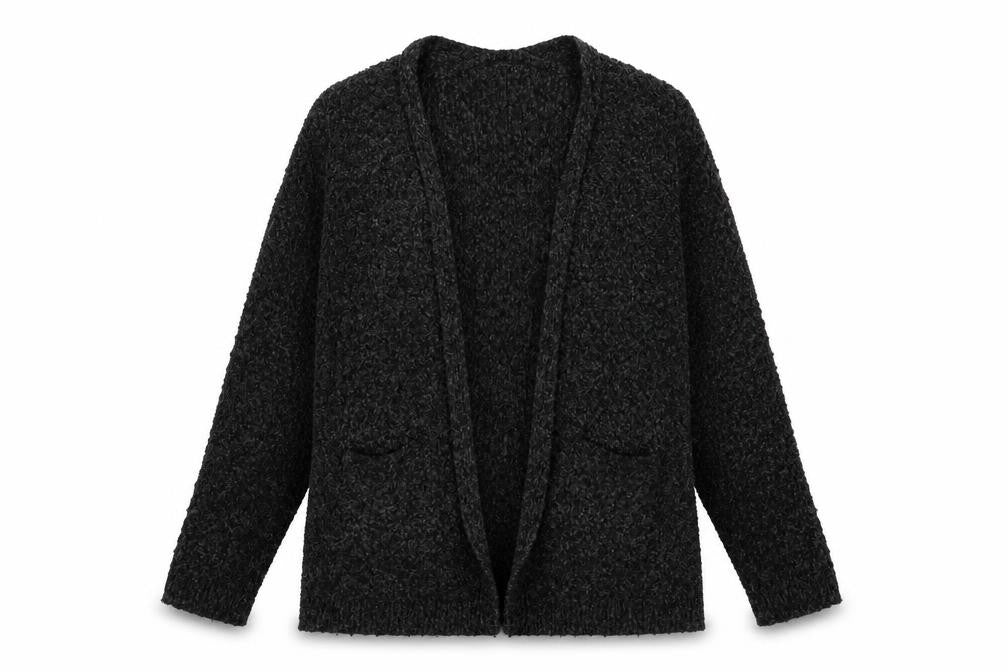Marks and Spencer Womens Grey V-Neck  Acrylic Cardigan Jumper Size S