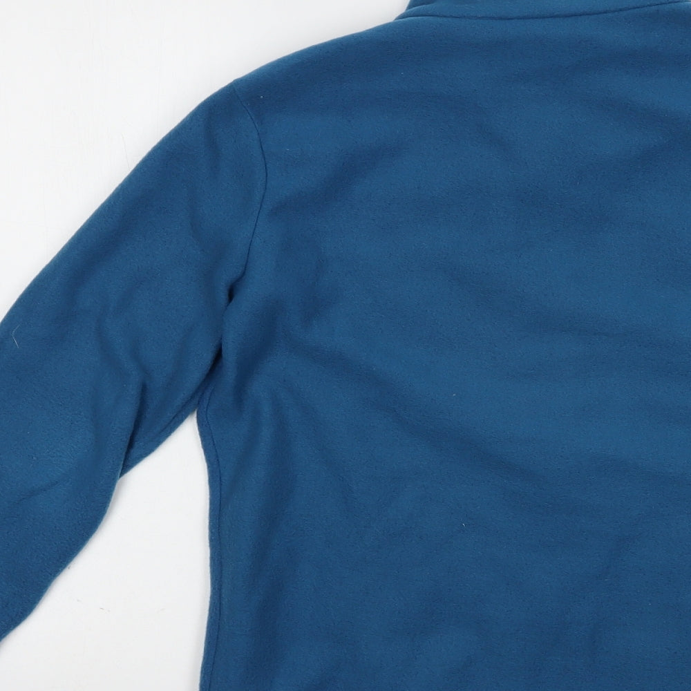 Alisson Vallee Womens Blue  Polyester Full Zip Sweatshirt Size S  Zip