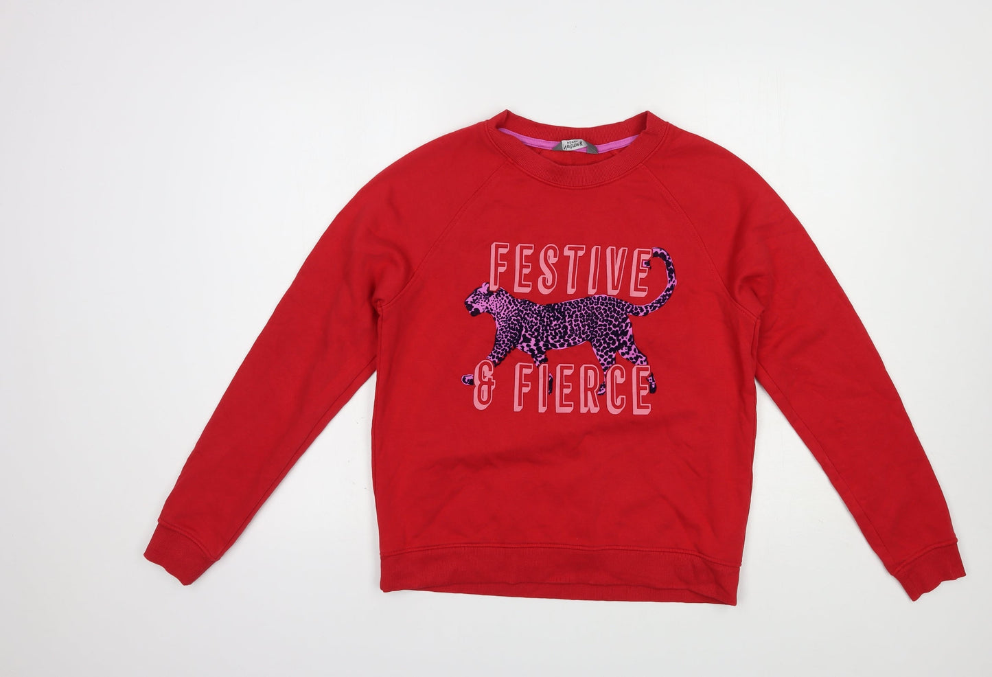 Nutmeg Womens Red  Cotton Pullover Sweatshirt Size 8  Pullover - Festive & Fierce