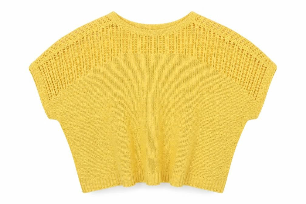 Peacocks Womens Yellow Round Neck  Acrylic Pullover Jumper Size M