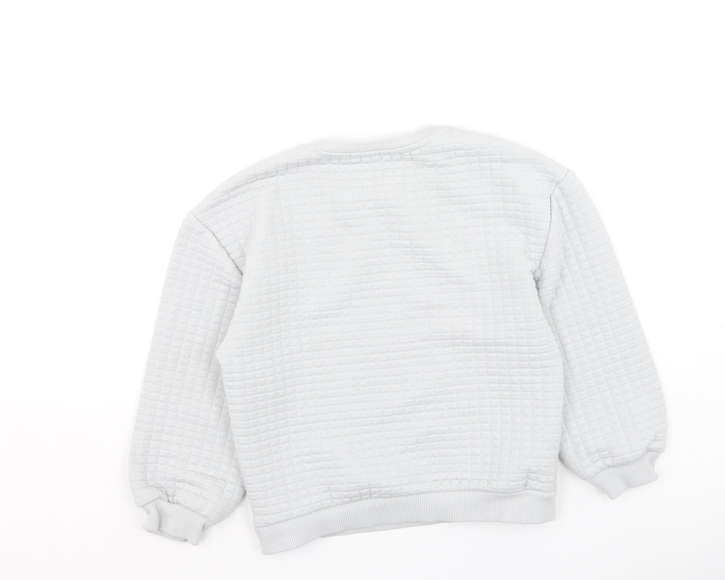 Preworn Boys Grey  Polyester Pullover Sweatshirt Size 7 Years