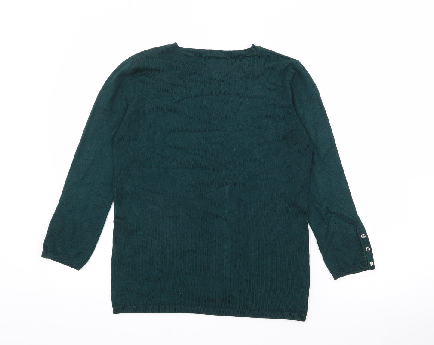 Stradivarius Womens Green Crew Neck  Polyester Pullover Jumper Size L