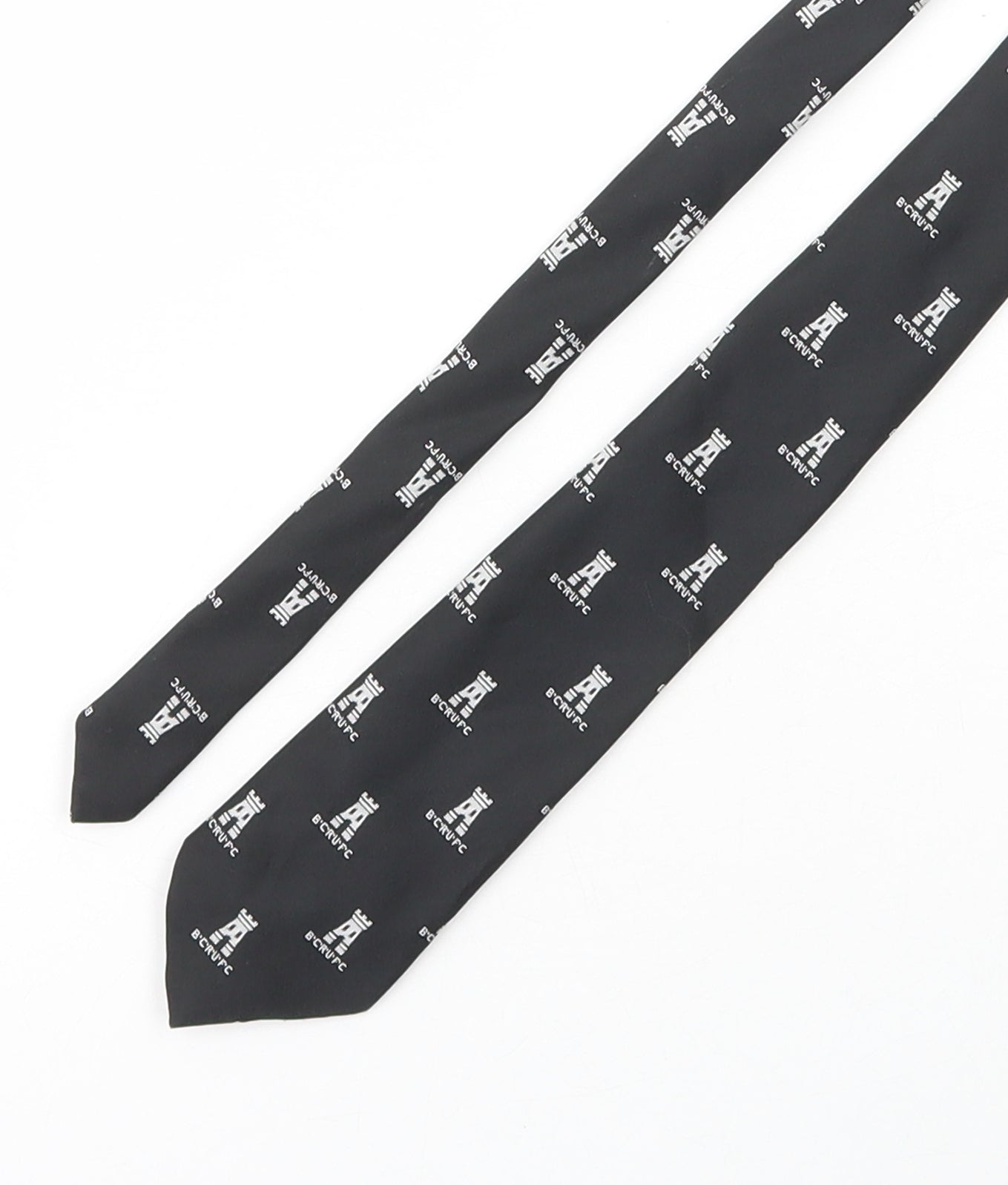 Made in Great Britain Mens Black  Polyester Pointed Tie One Size