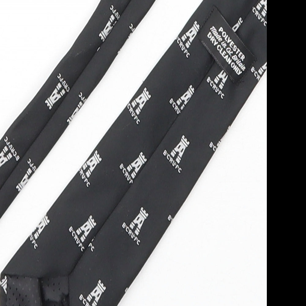Made in Great Britain Mens Black  Polyester Pointed Tie One Size