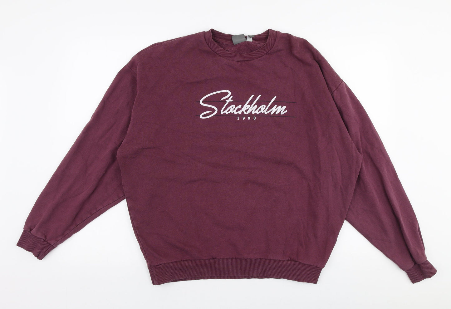 ASOS Mens Purple  Cotton Pullover Sweatshirt Size M   - Stockholm