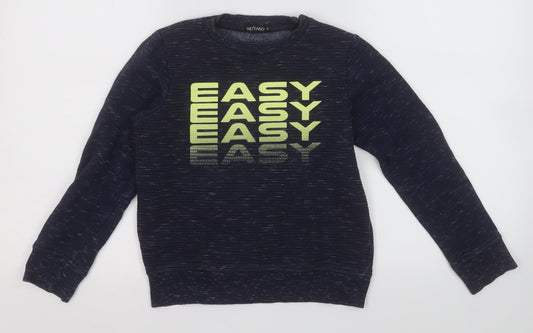 inextenso Boys Blue  Polyester Pullover Sweatshirt Size 8-9 Years