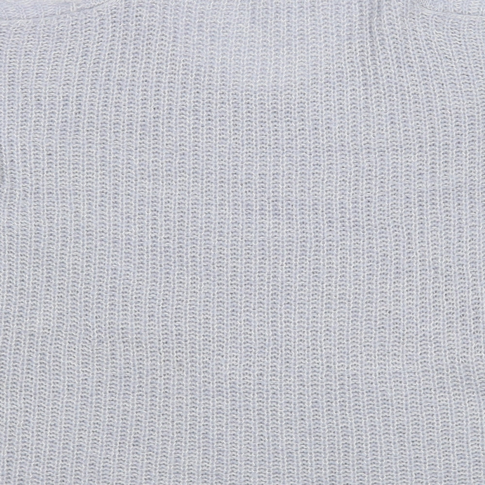 Lipsy Womens Blue Scoop Neck  Acrylic Pullover Jumper Size S