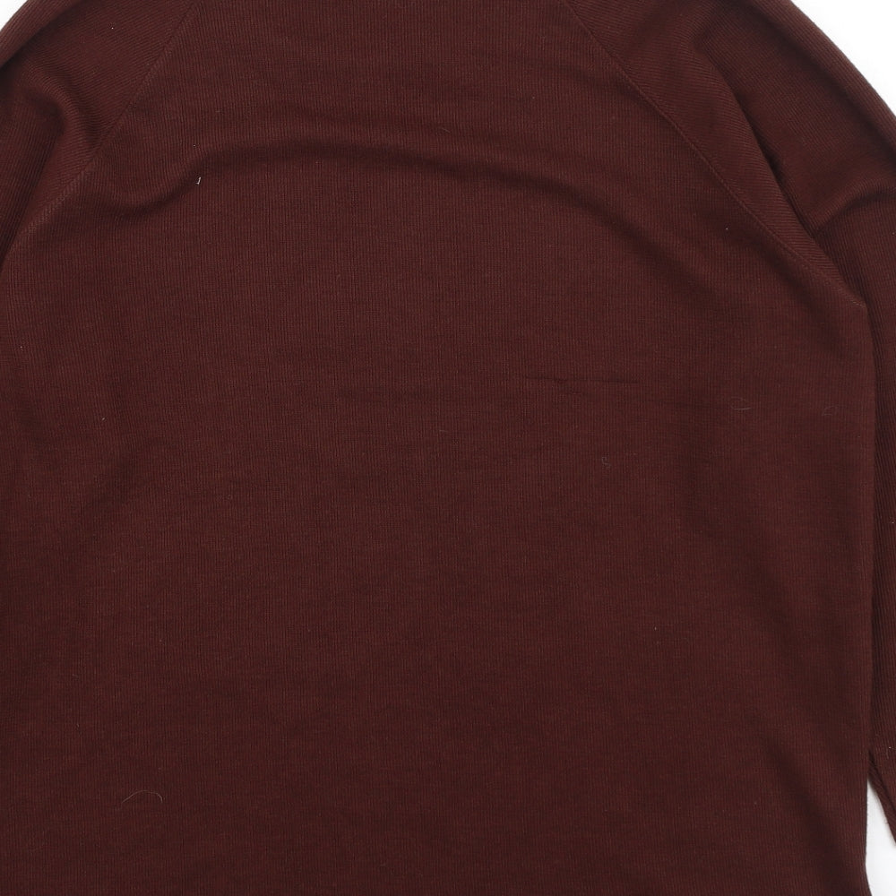 Instyle Womens Brown Round Neck  Polyester Pullover Jumper Size S