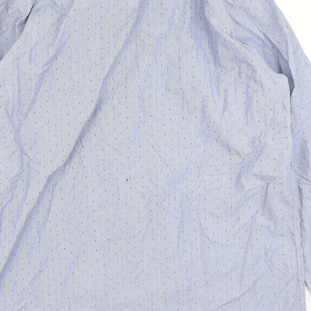 F&F Mens Blue  Cotton  Button-Up Size 42 Collared