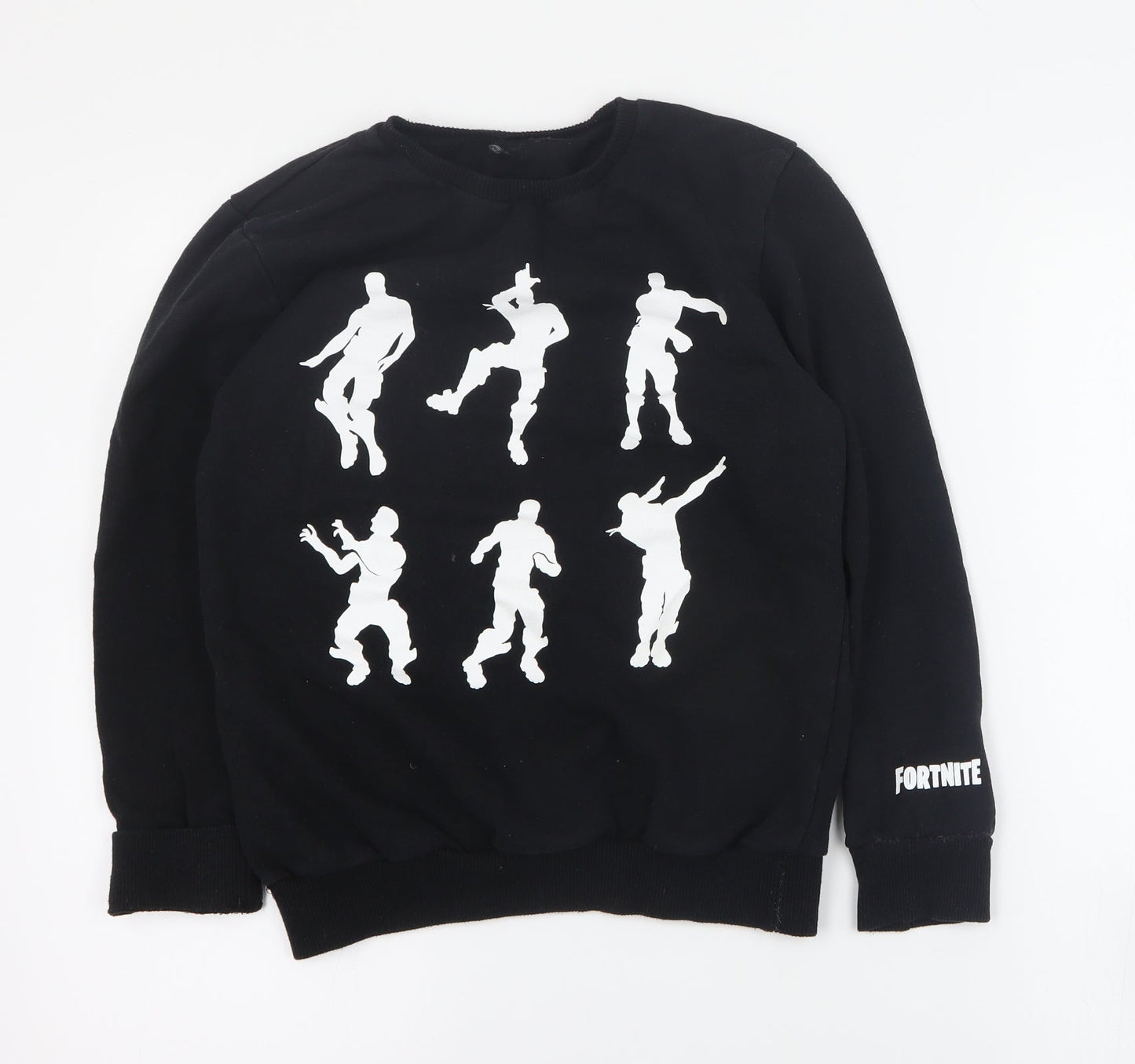 Primark Boys Black  Polyester Pullover Sweatshirt Size L  Pullover - Fortnite
