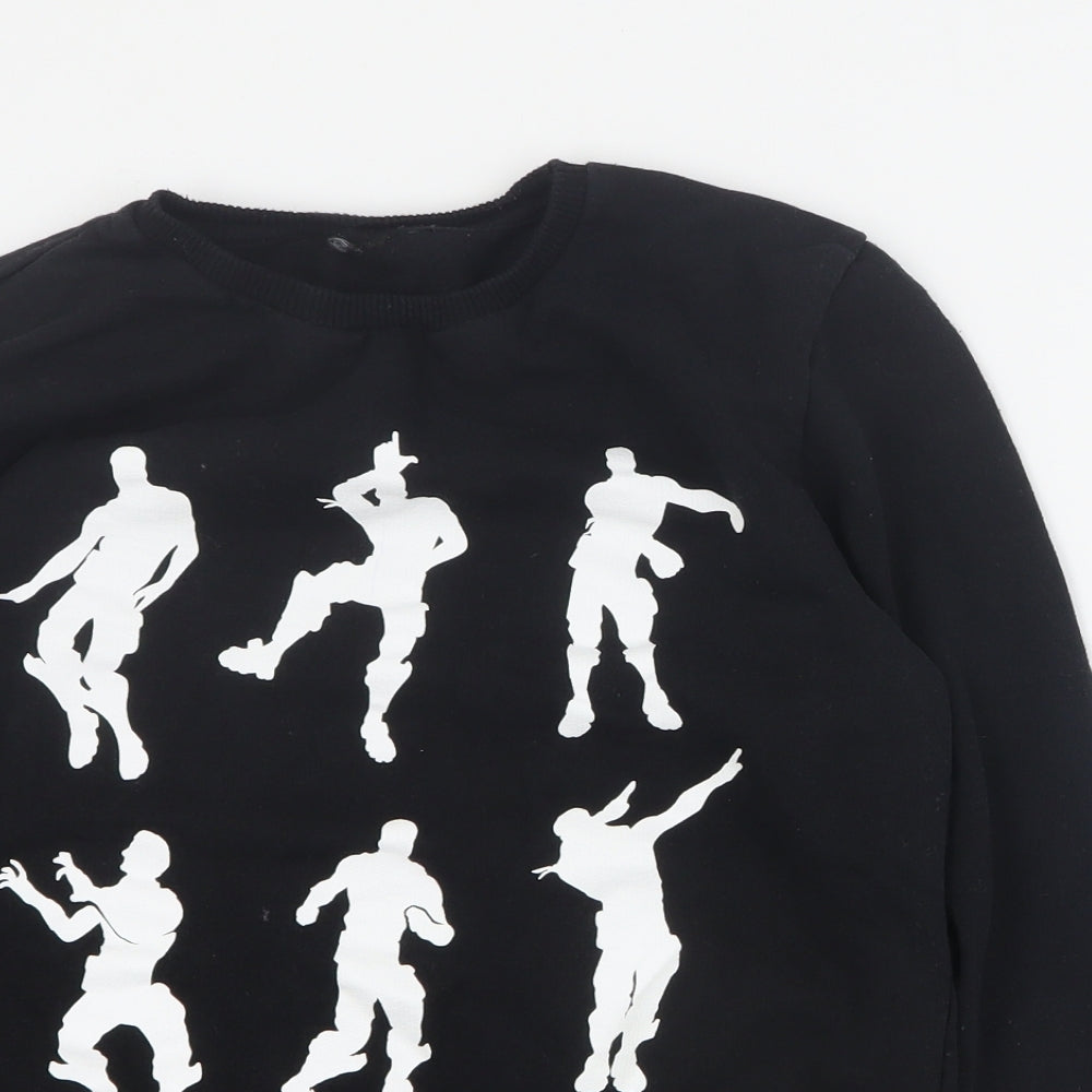 Primark Boys Black  Polyester Pullover Sweatshirt Size L  Pullover - Fortnite