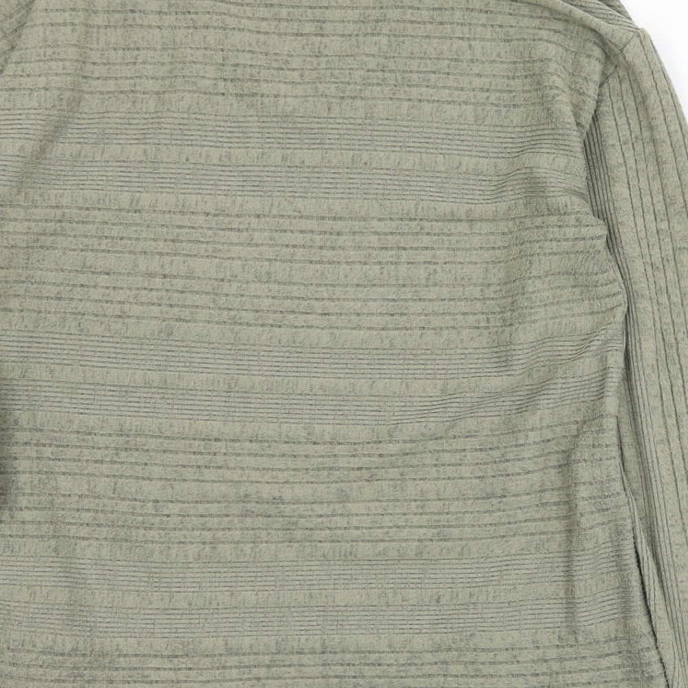 Dunnes Stores Womens Green V-Neck  Polyester Pullover Jumper Size M