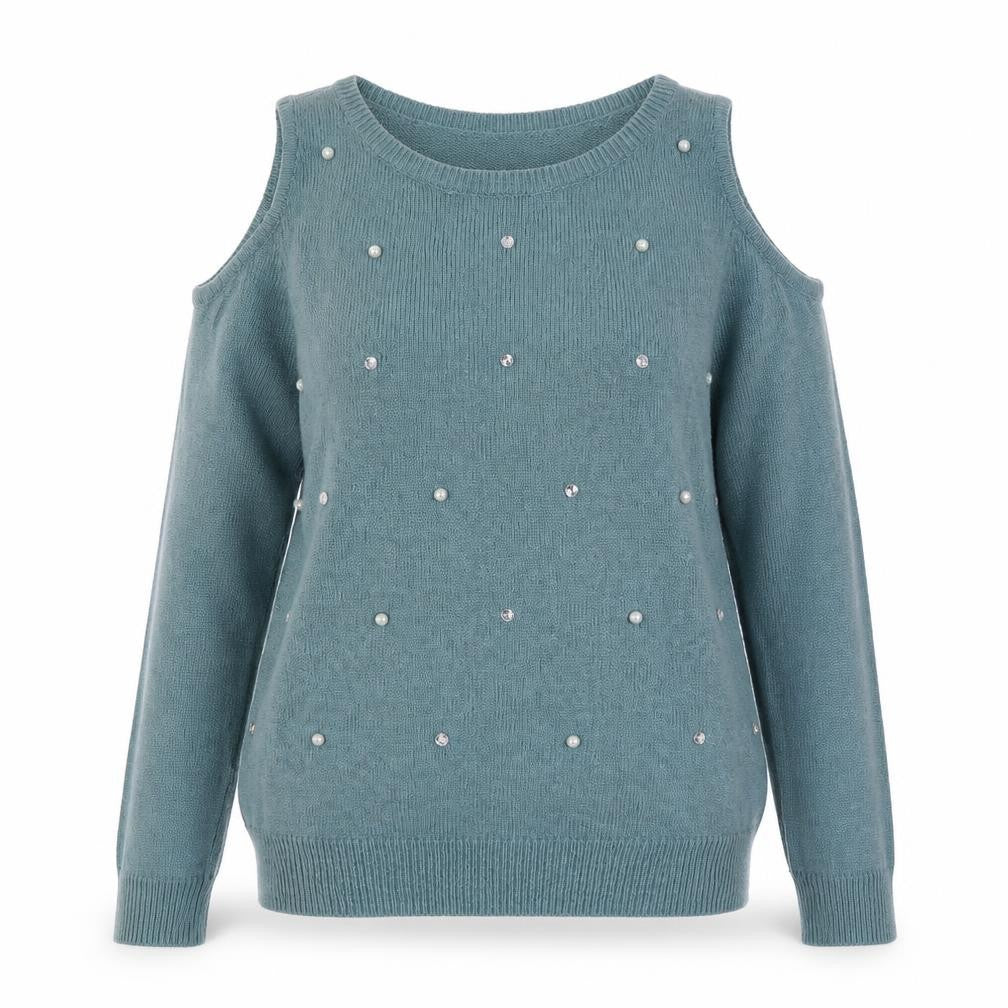 Miss Selfridge Womens Green Round Neck  Viscose Pullover Jumper Size 8