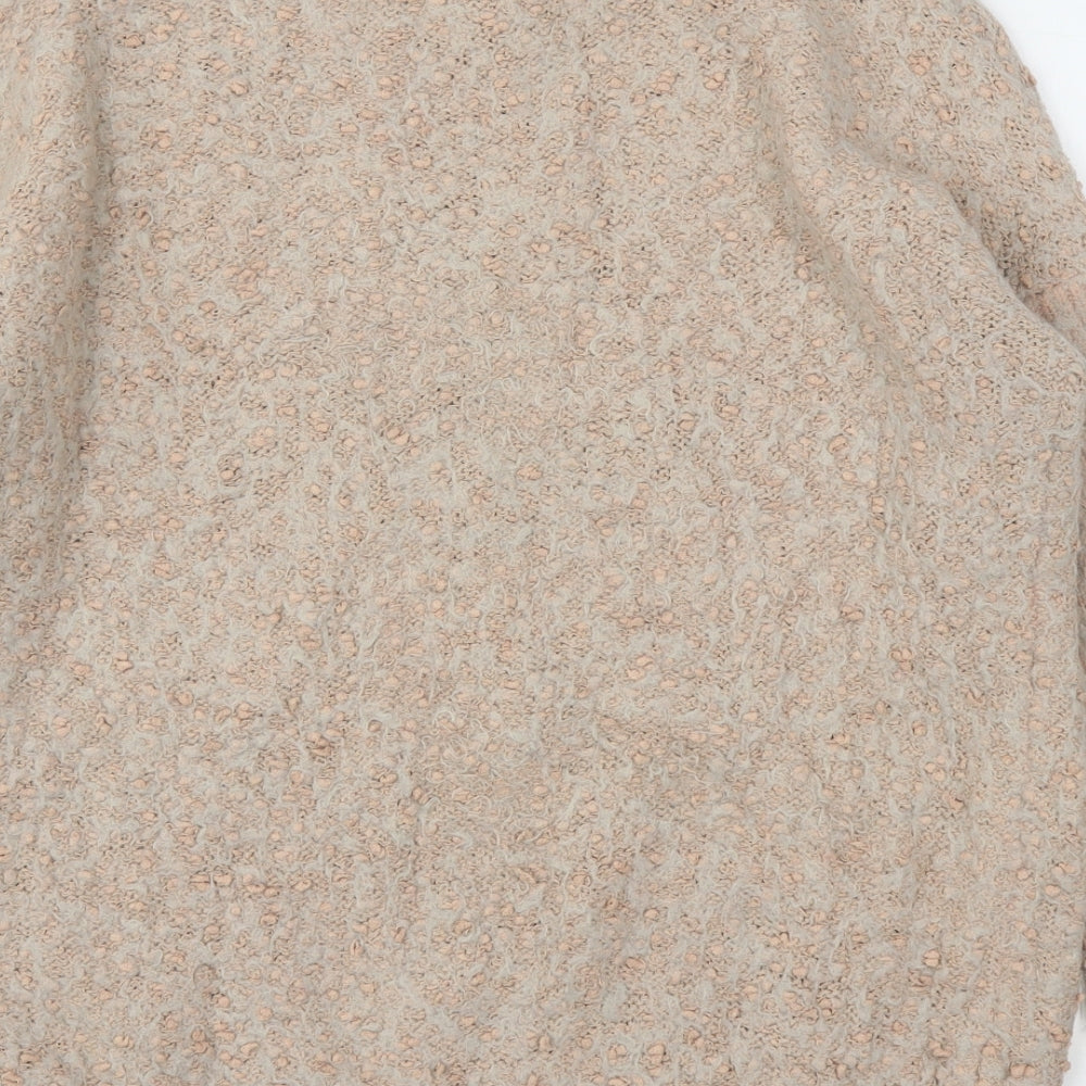Peacocks Womens Pink Round Neck  Polyester Pullover Jumper Size M