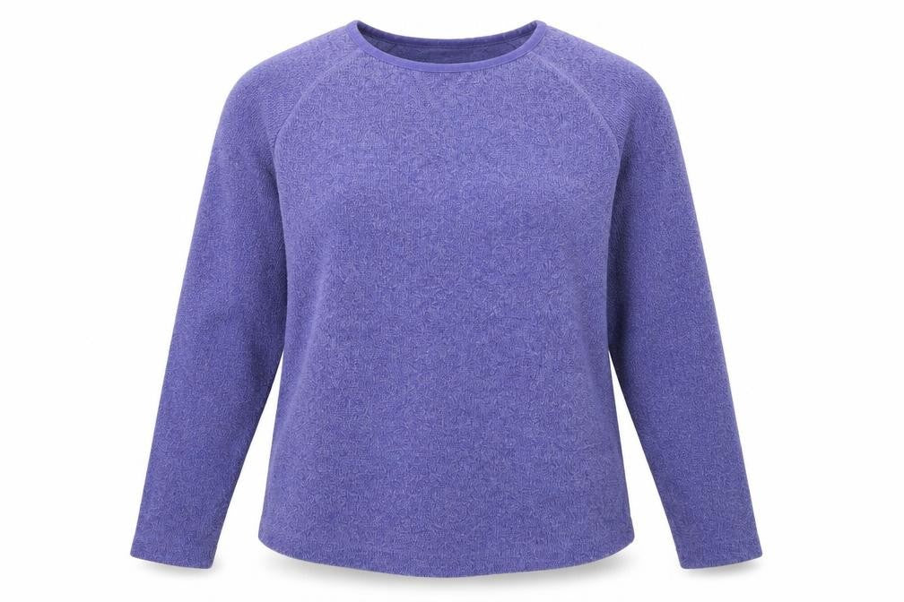 Para Womens Purple Scoop Neck  Polyester Pullover Jumper Size M
