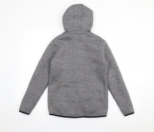 Dunnes Stores Boys Grey  Polyacrylate Fibre Full Zip Hoodie Size 9-10 Years  Zip