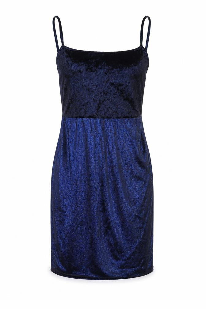 PRETTYLITTLETHING Womens Blue  Polyester Pencil Dress  Size 6  Square Neck Tie