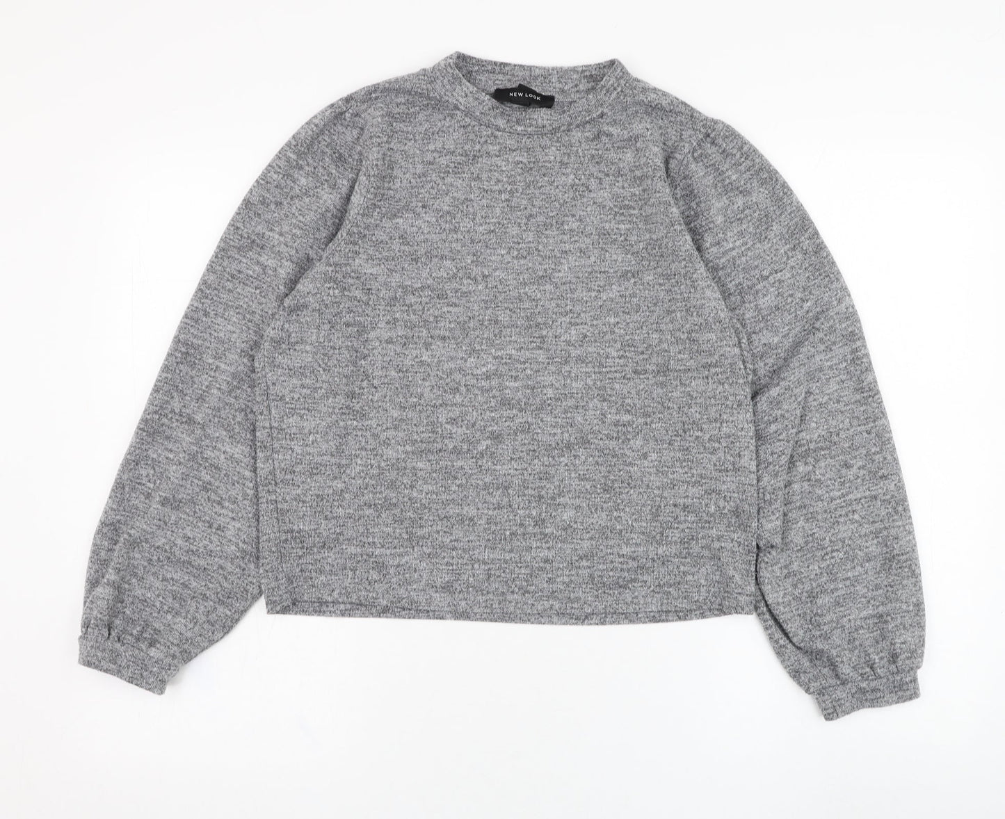 New Look Womens Grey Round Neck  Polyester Pullover Jumper Size L