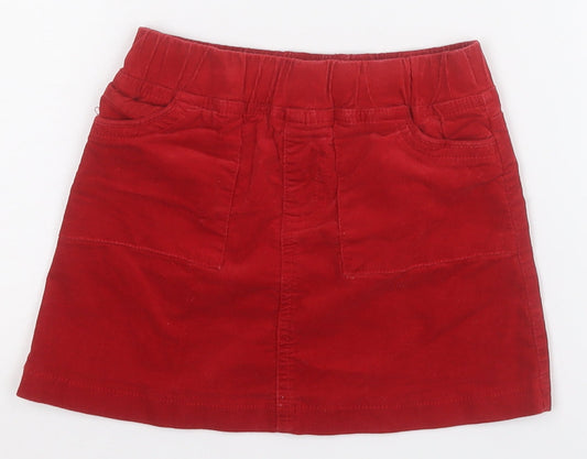 Dunnes Girls Red  Polyester A-Line Skirt Size 3-4 Years  Regular  - Kitten