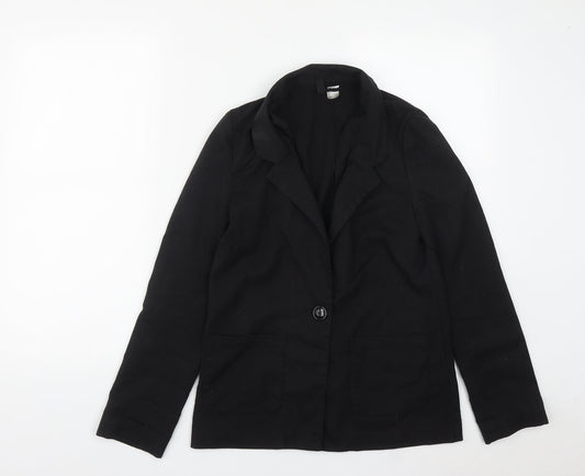 Divided Womens Black   Jacket  Size 6  Buckle