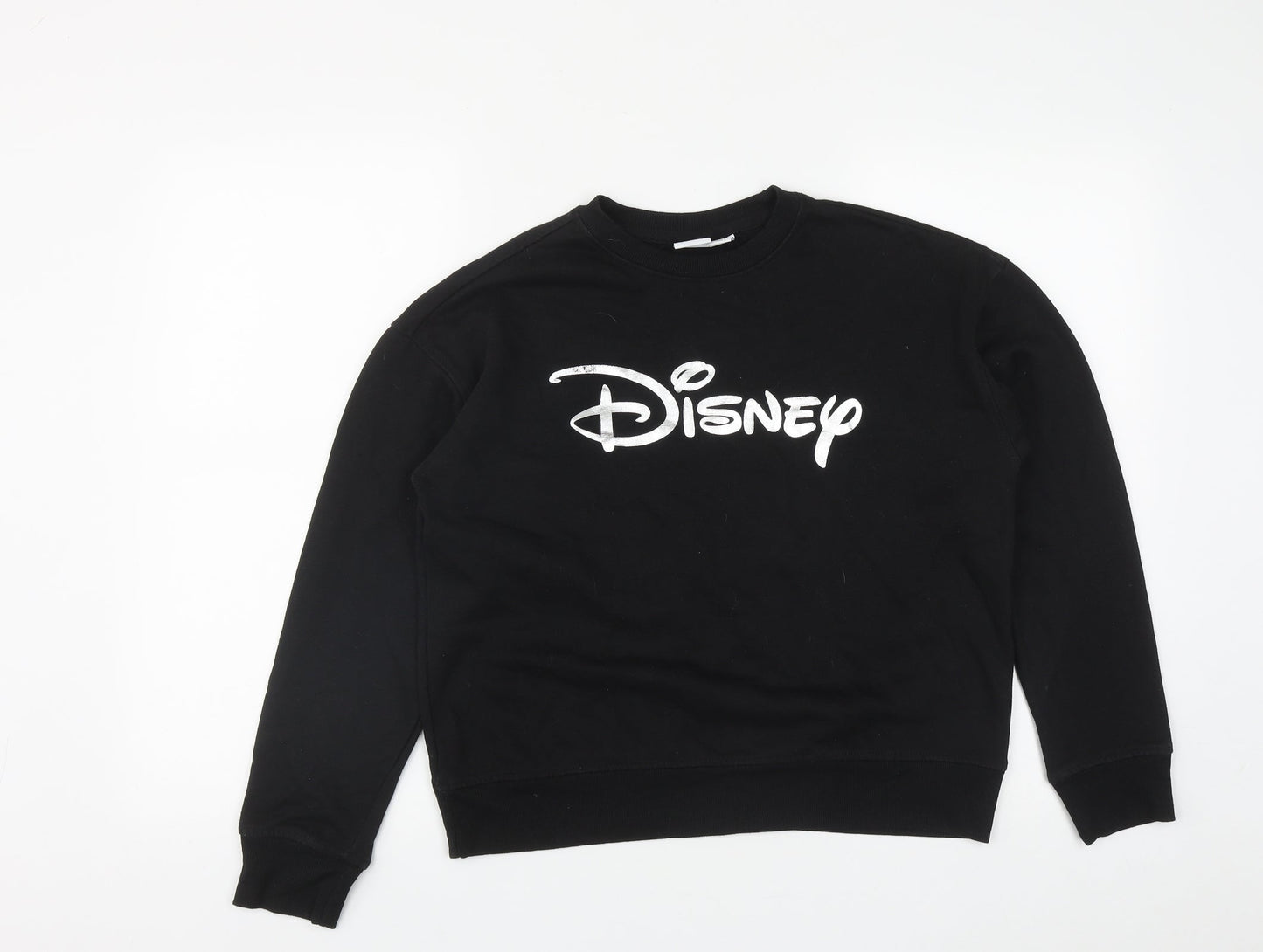 Disney Womens Black Round Neck  Polyester Pullover Jumper Size XS