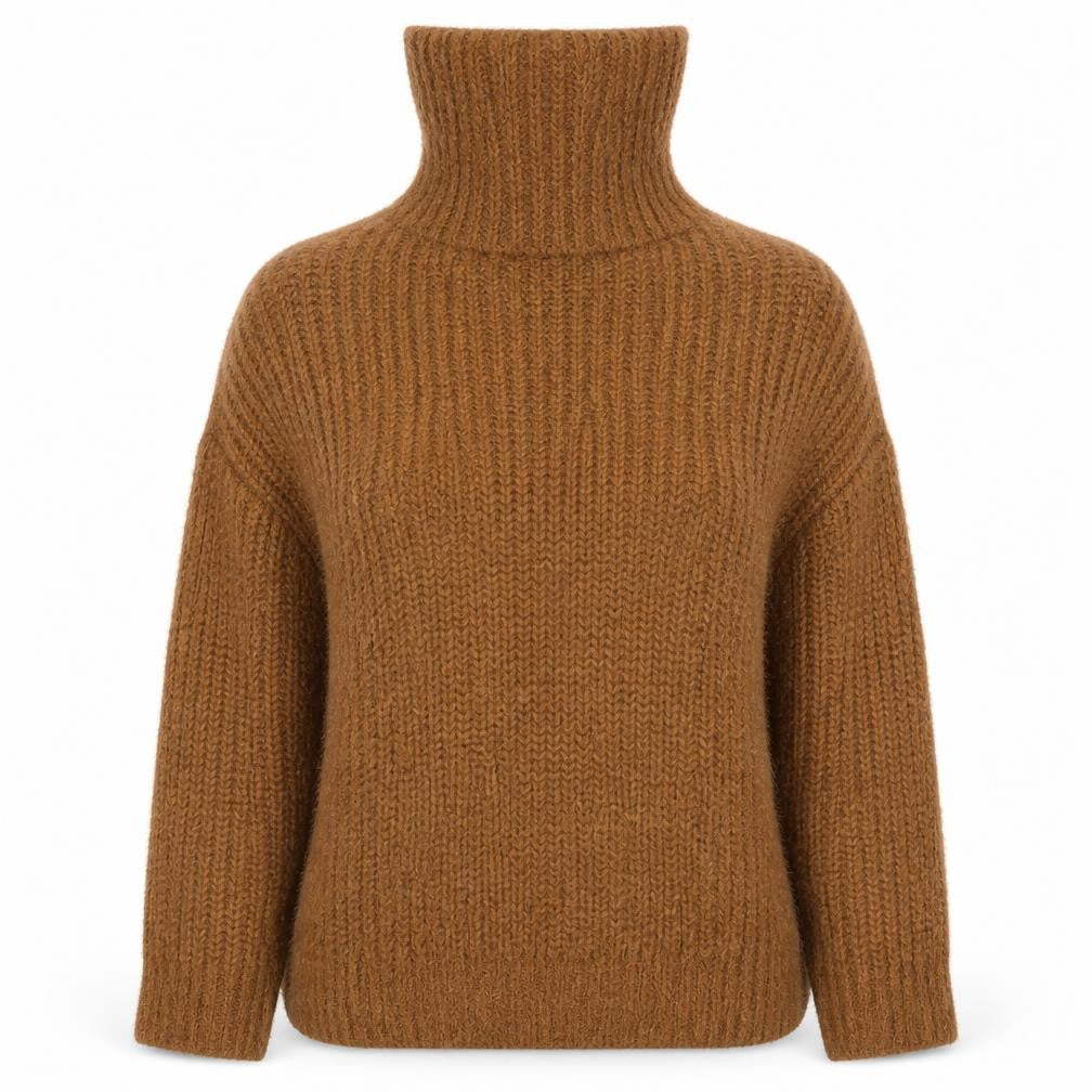 Marks and Spencer Womens Yellow High Neck  Polyester Pullover Jumper Size S