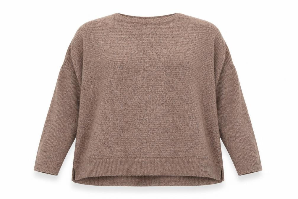 New Look Womens Brown Crew Neck  Acrylic Pullover Jumper Size S   - Oversized