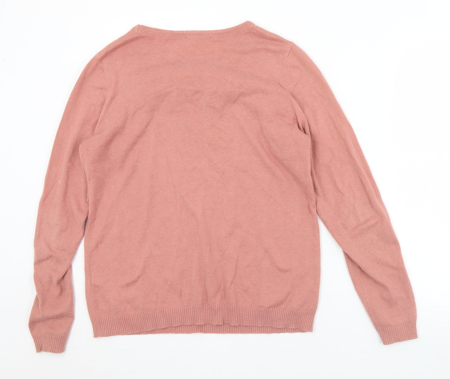 ASOS Womens Pink Round Neck  Cotton Pullover Jumper Size 12