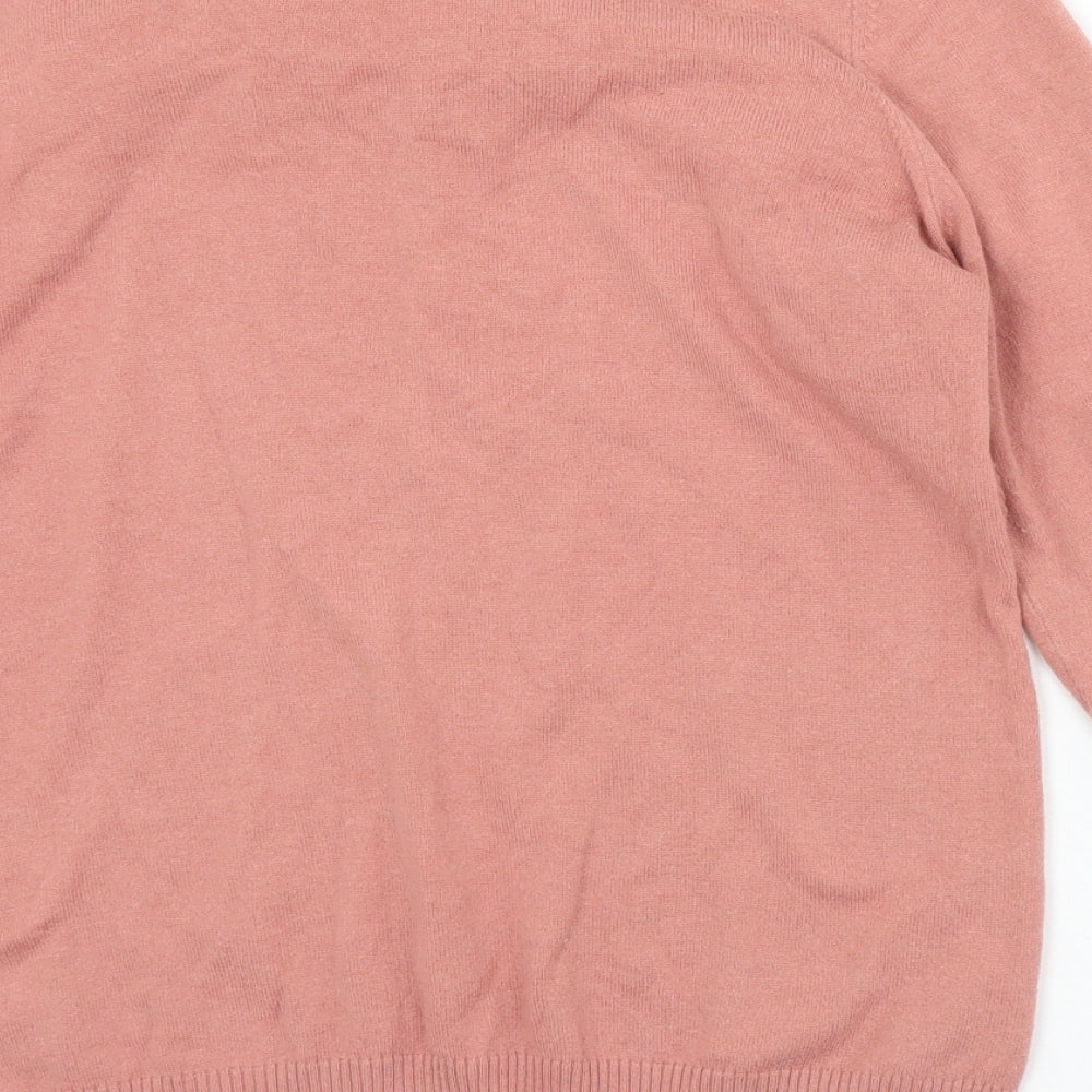 ASOS Womens Pink Round Neck  Cotton Pullover Jumper Size 12