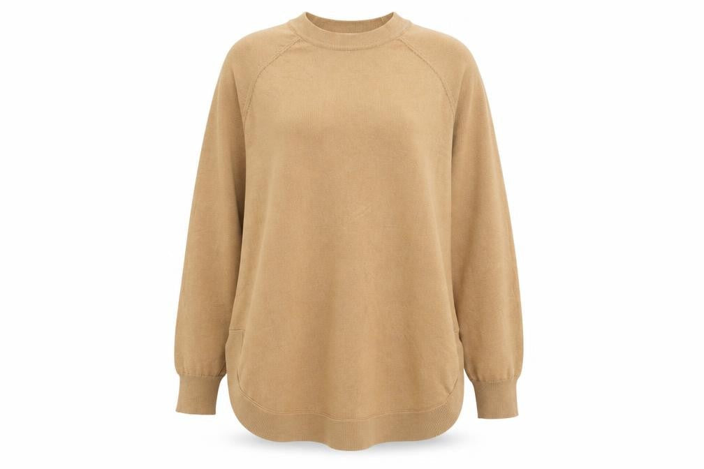 Gallery Womens Brown Crew Neck  Polyester Pullover Jumper Size S