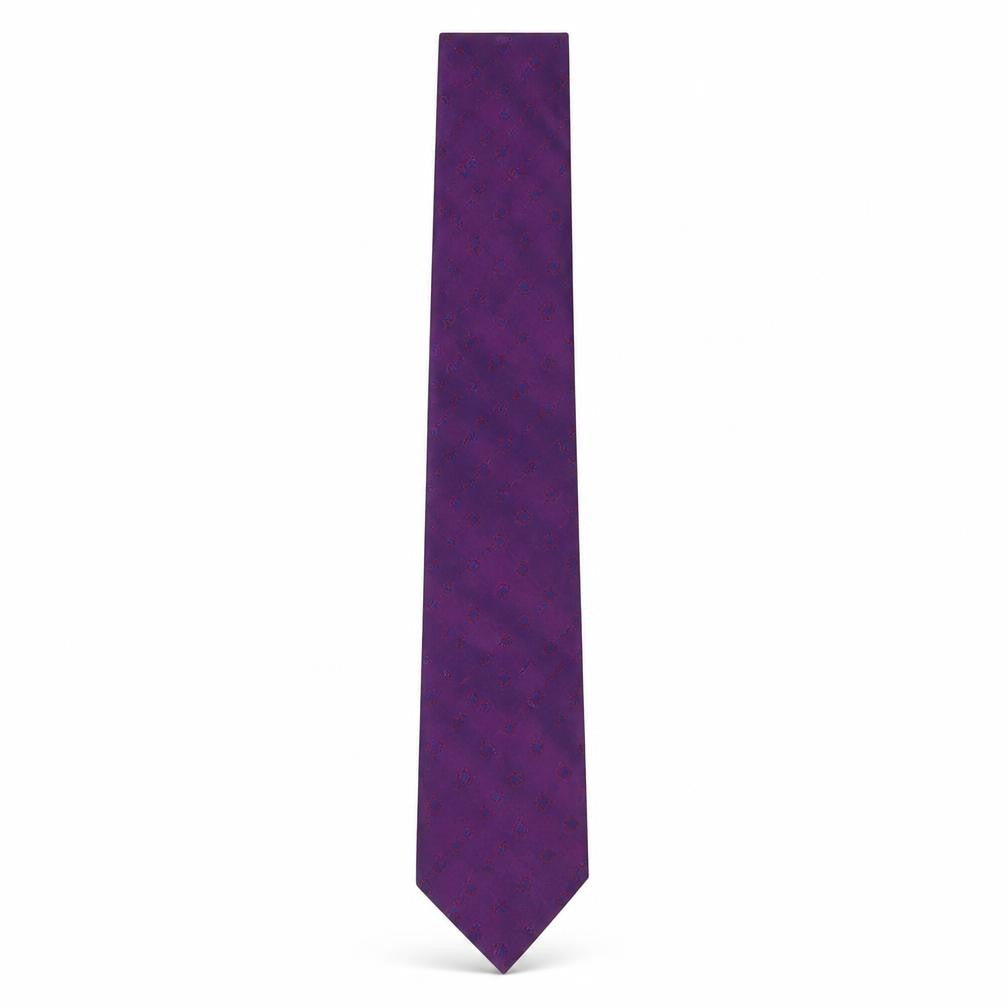 Davis Moss Mens Purple Geometric Silk Pointed Tie One Size
