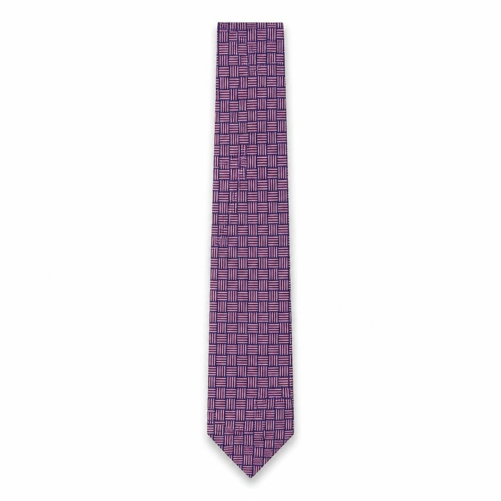 C.A Cavebagh Mens Multicoloured Geometric Silk Pointed Tie One Size