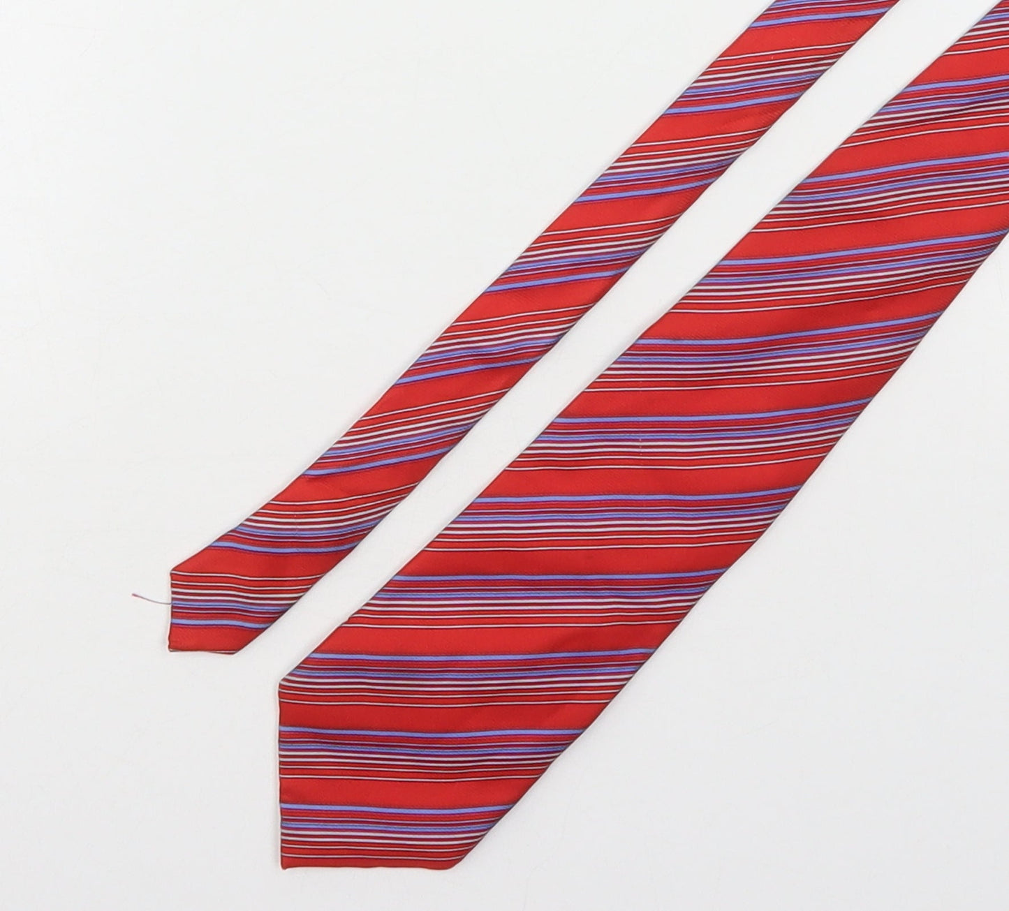 Axe Mod Mens Multicoloured Striped Silk Pointed Tie One Size