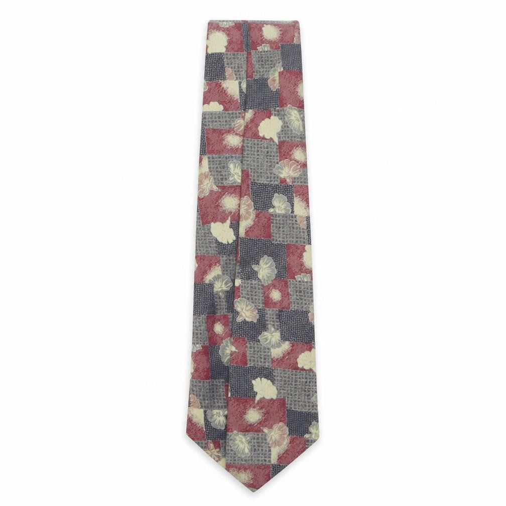 Marks and Spencer Mens Multicoloured Plaids & Checks Polyester Pointed Tie One Size