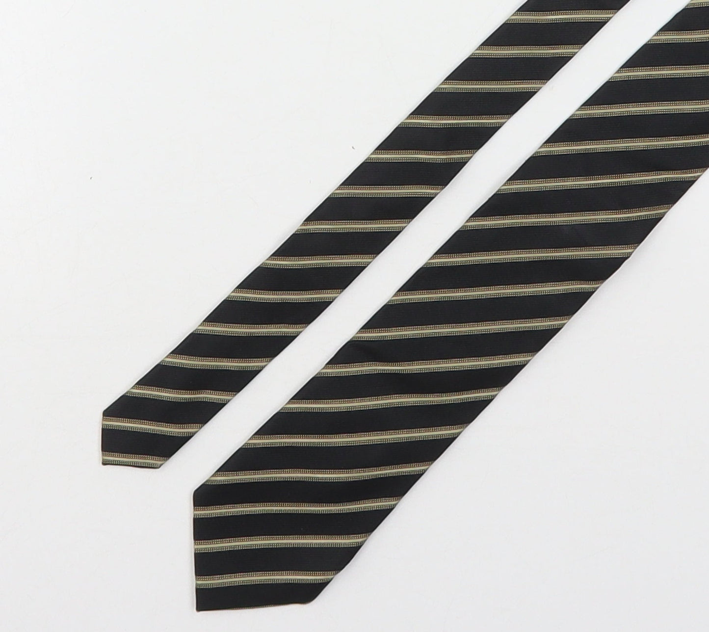 Paul Costelloe Mens Multicoloured Striped Silk Pointed Tie One Size