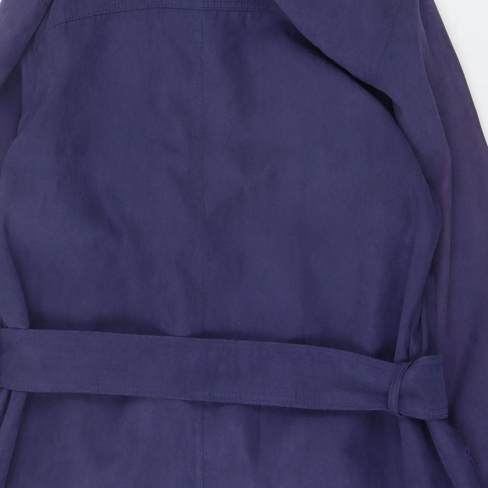 Marks and Spencer Womens Blue   Pea Coat Coat Size 10  Button