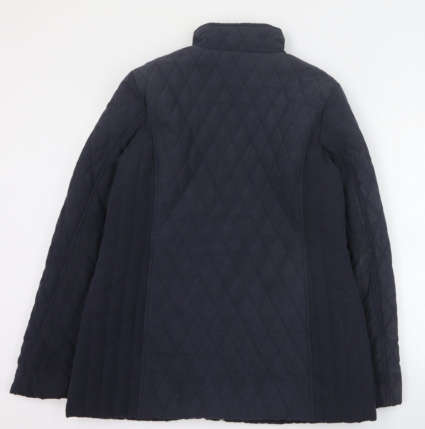BHS Womens Blue   Quilted Coat Size 12  Zip