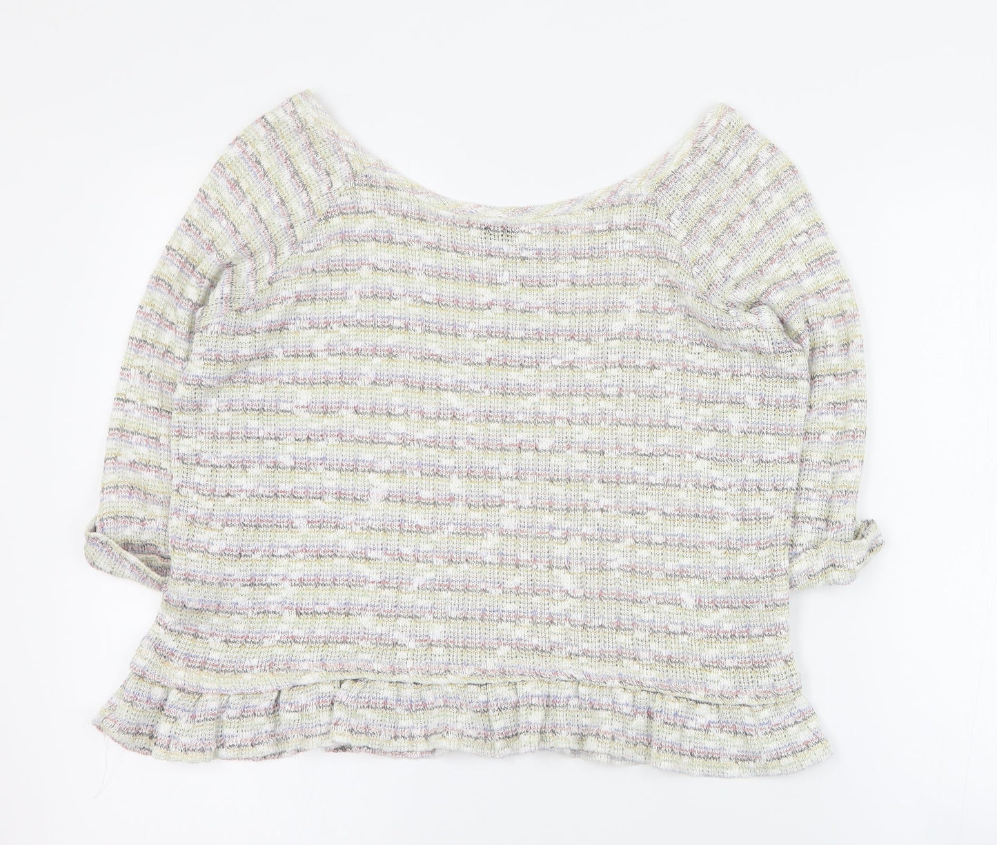 Miss Selfridge Womens Multicoloured Round Neck  Viscose Pullover Jumper Size 10