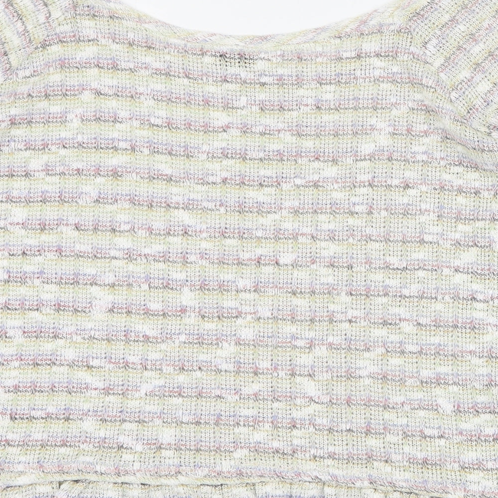 Miss Selfridge Womens Multicoloured Round Neck  Viscose Pullover Jumper Size 10