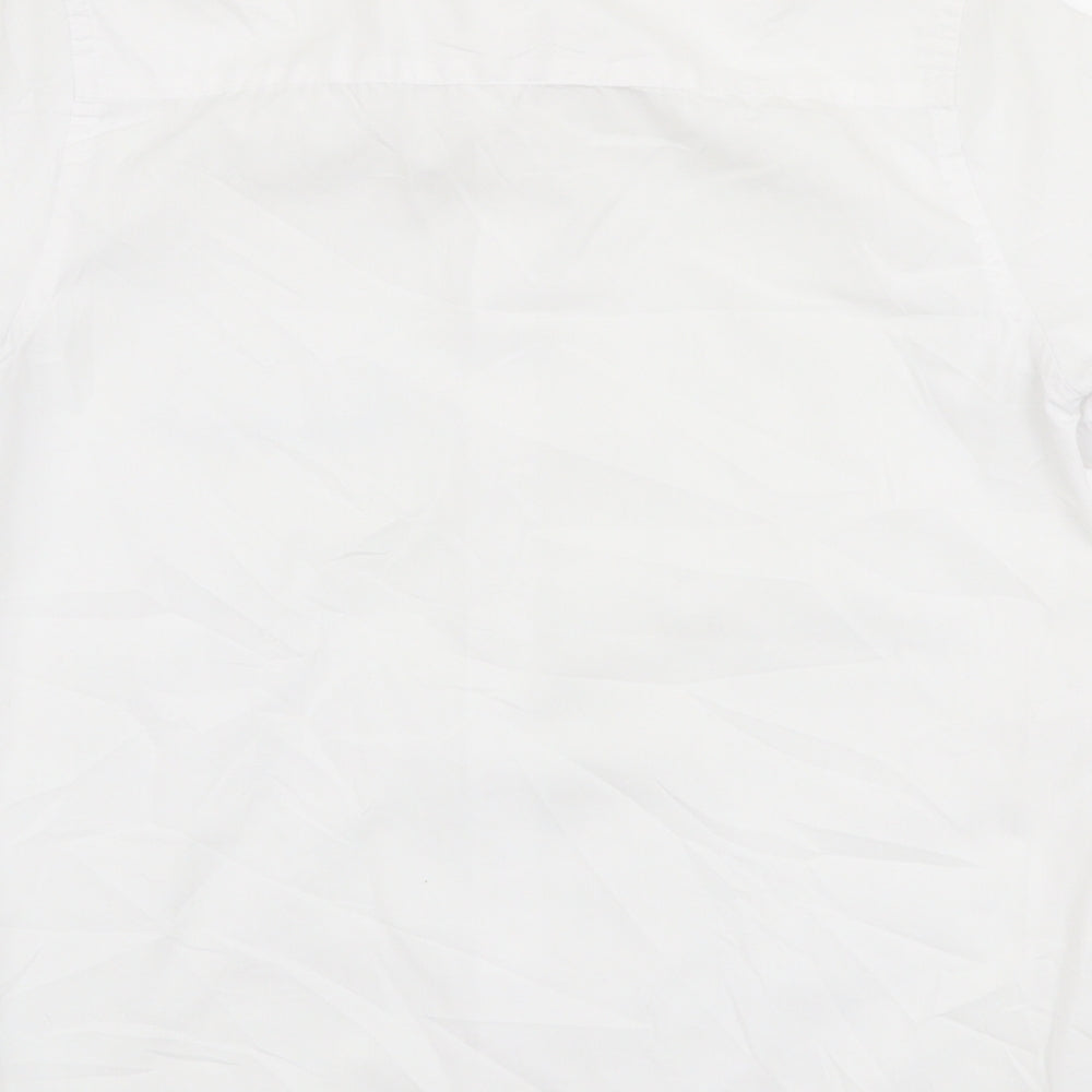 F&F Boys White  Polyester Basic Button-Up Size 9-10 Years Collared Button