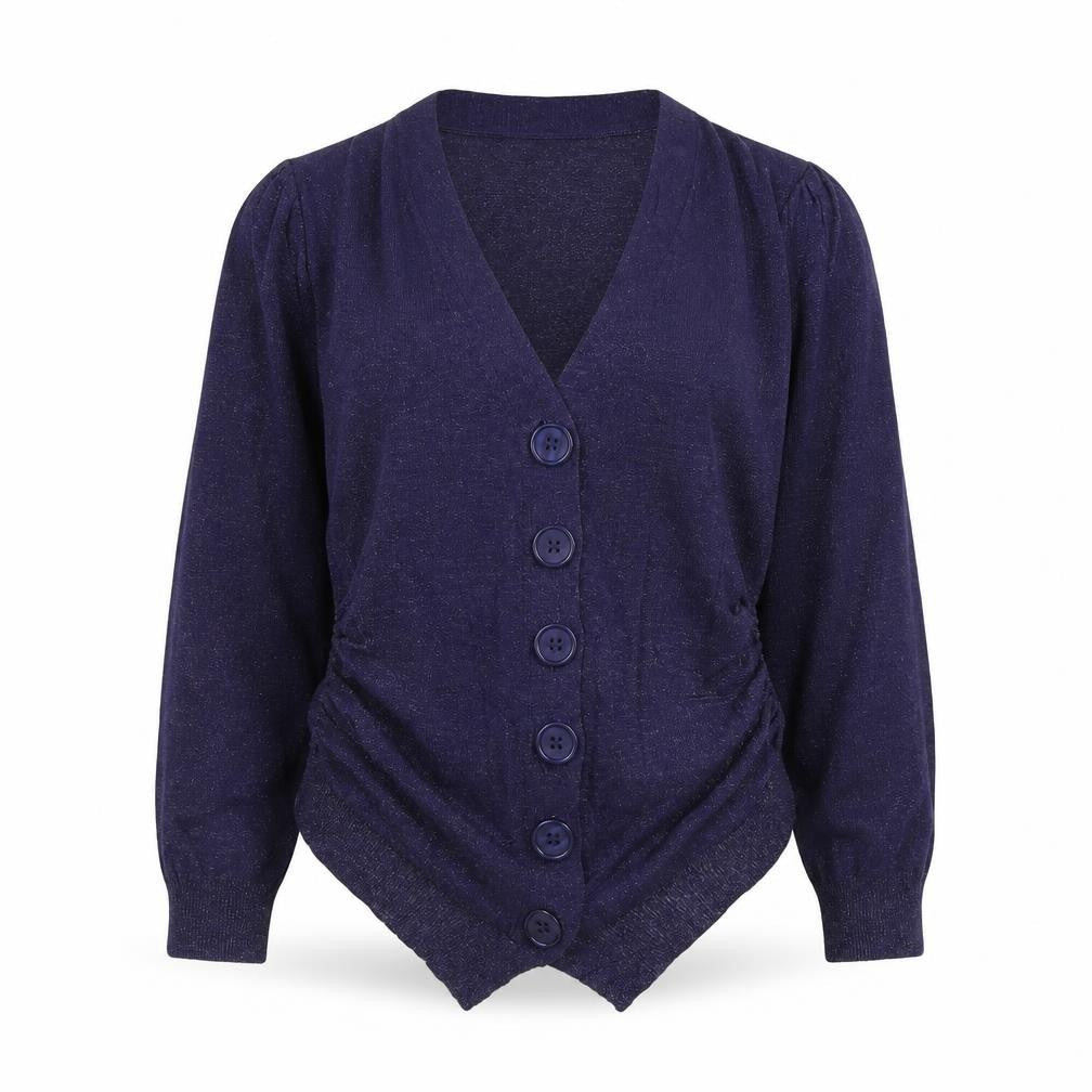 Anise Womens Blue V-Neck  Viscose Pullover Jumper Size S