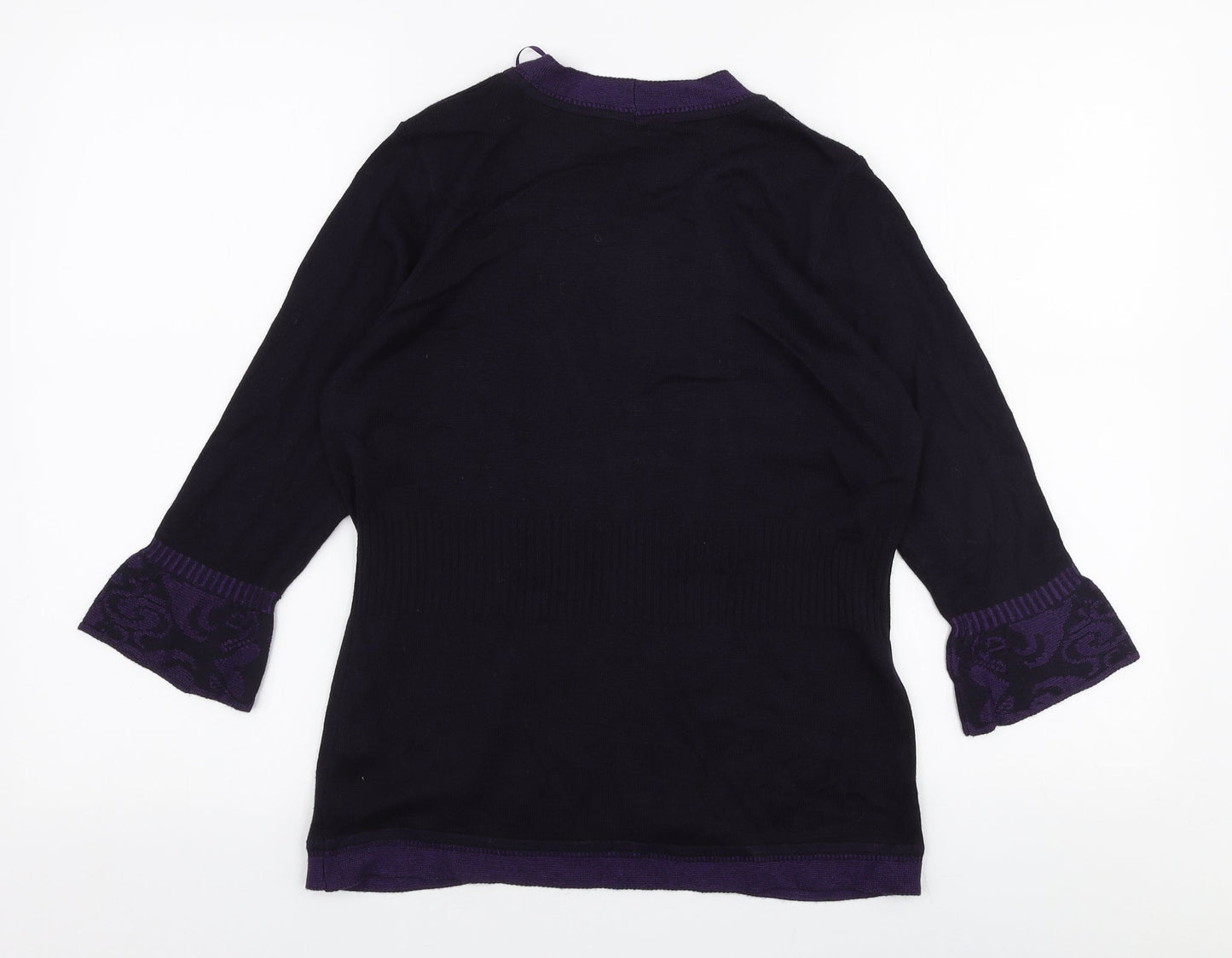Per Una Womens Purple V-Neck  Viscose Cardigan Jumper Size 12