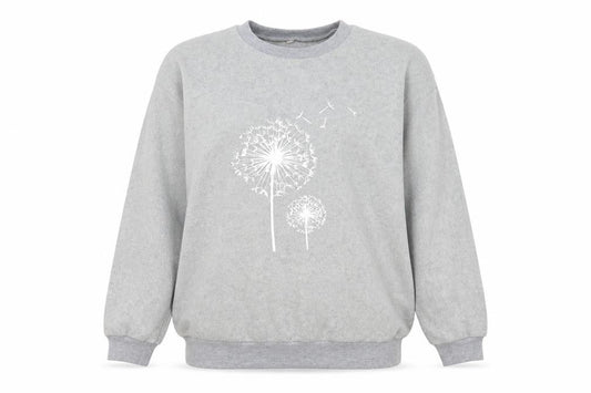 Preworn Womens Grey  Polyester Pullover Sweatshirt Size L   - Dandelion