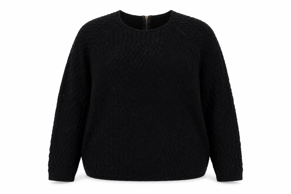 NEXT Womens Black Round Neck  Acrylic Pullover Jumper Size 18