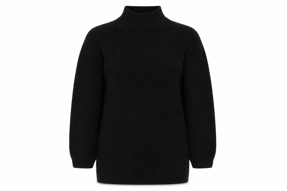 Noisy may Womens Black Round Neck  Acrylic Pullover Jumper Size L