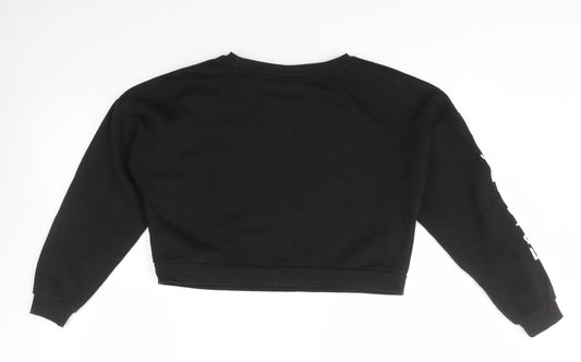 Primark Girls Black  Cotton Pullover Sweatshirt Size 11-12 Years  Pullover - Friends