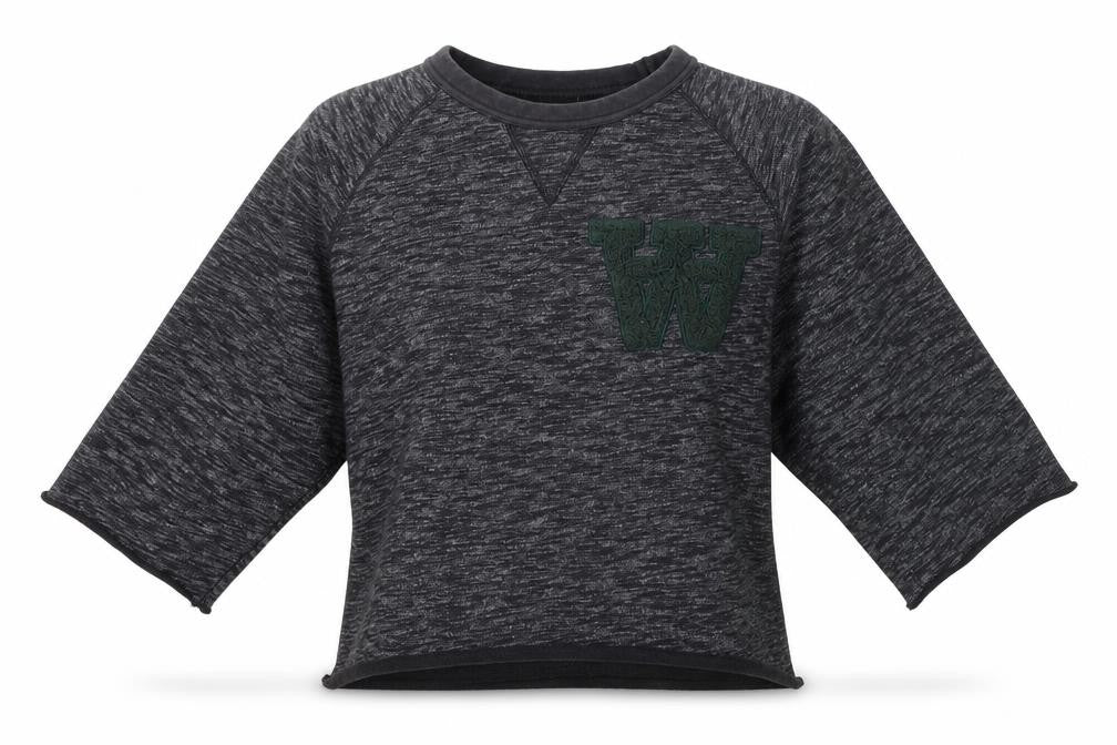 Wood Wood Womens Grey Crew Neck  Cotton Pullover Jumper Size XS